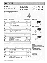 DataSheet IXTA10N60P pdf